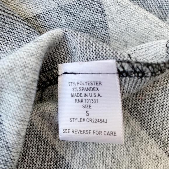 Charlotte Russe S Black Gray Chevron Cardigan - Picture 6 of 6